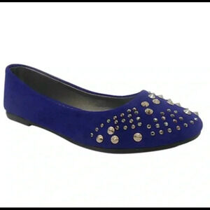 🆕Royal Blue Embellished Accent Flat 7🆕